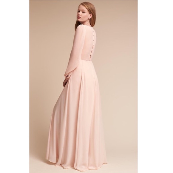 Anthropologie x BHLDN Watters Nova Dress Ice Pink - Picture 2 of 4